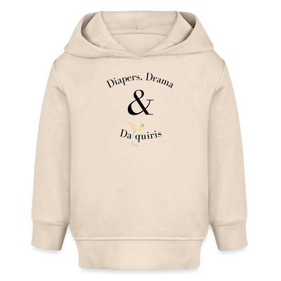 Diapers, Drama & Diaquiris Baby Bio-Hoodie - Weißgrau