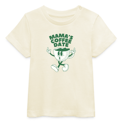 Mama's Coffee Date Cup Baby Bio-T-Shirt - Weißgrau