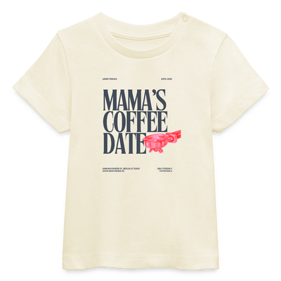 Mama's Coffee Date Baby Bio-T-Shirt - Weißgrau