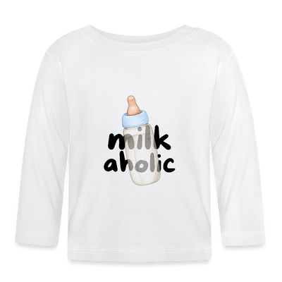 Milk Aholic Baby Langarmshirt - Weiß