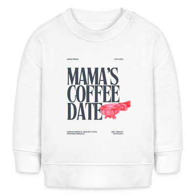 Mama's Coffee Date Bio-Sweatshirt - Weiß