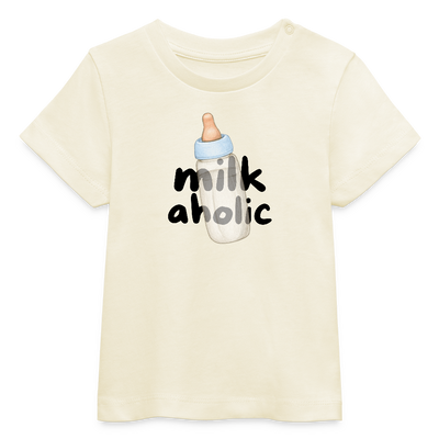 Milk Aholic Baby Bio-T-Shirt - Weißgrau
