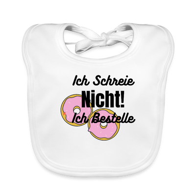 Ich Bestelle Baby Bio-Lätzchen - Weiß