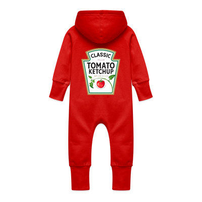 Ketchup Baby Bio- Sweat Overall mit Kapuze - Rot
