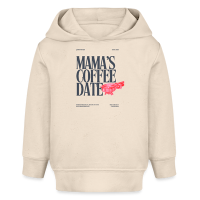 Mama's Coffee Date Baby Bio-Hoodie - Weißgrau