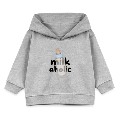 Milk Aholic Baby Bio-Hoodie - Grau meliert