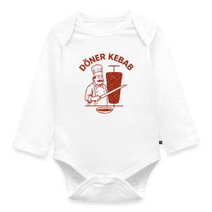 Döner Kebab Baby Bio-Langarm-Body - Weiß