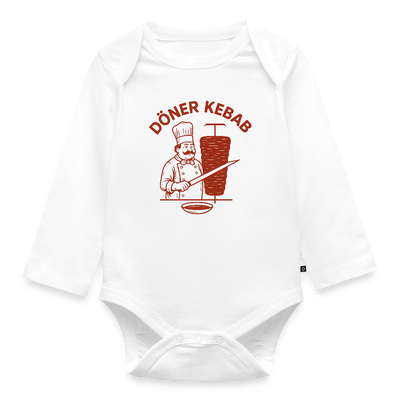 Döner Kebab Baby Bio-Langarm-Body - Weiß