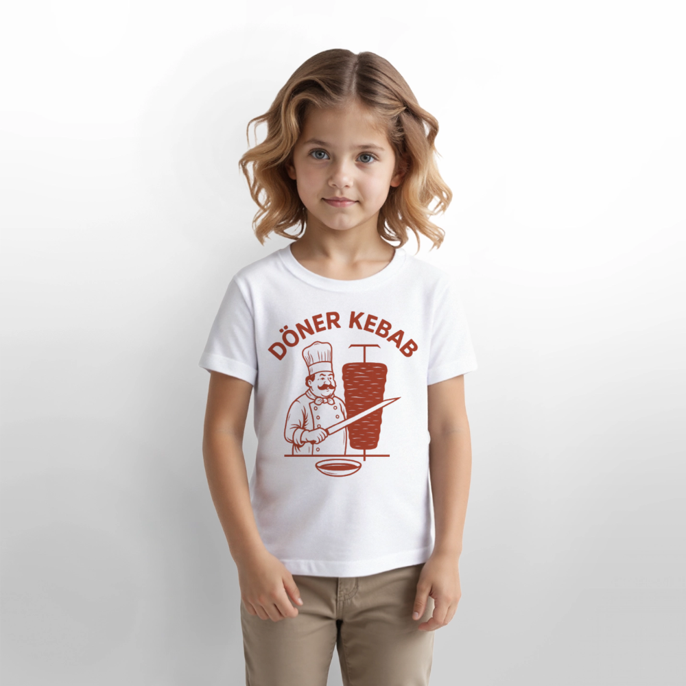 Döner Kebab Kinder T-Shirt - Weiß