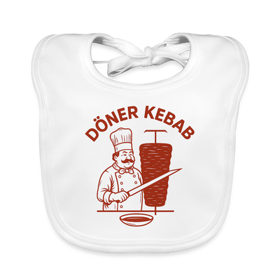 Döner Kebab Baby Bio-Lätzchen - Weiß