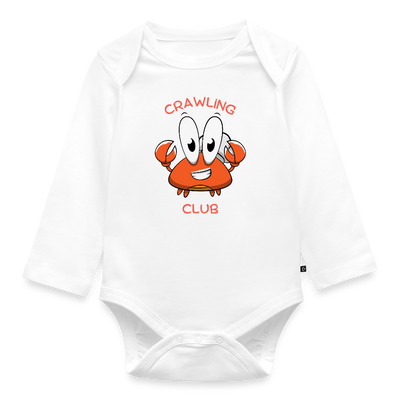 Crawling Club Baby Bio-Langarm-Body - Weiß