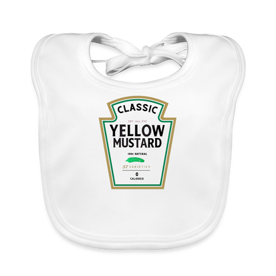 Yellow Mustard Baby Bio-Lätzchen - Weiß