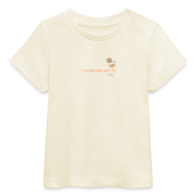 Tits Before Spritz Baby Bio-T-Shirt - Weißgrau