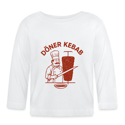Döner Kebab Baby Langarmshirt - Weiß