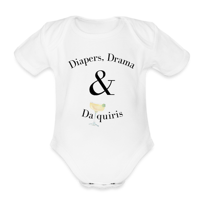 Diapers, Drama&Diaquiris Bodysuit - Weiß