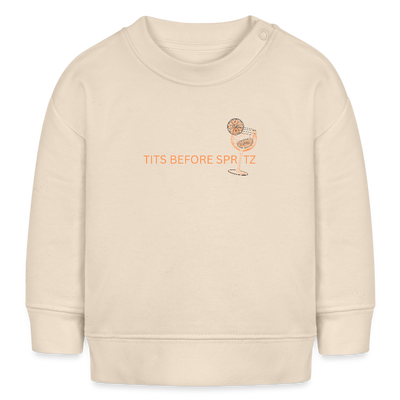 Tits Before Spritz Baby Bio-Sweatshirt - Weißgrau