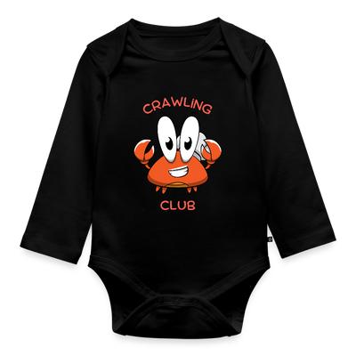 Crawling Club Baby Bio-Langarm-Body - Schwarz