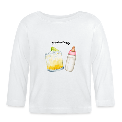Drinking Buddy Baby Langarmshirt - Weiß