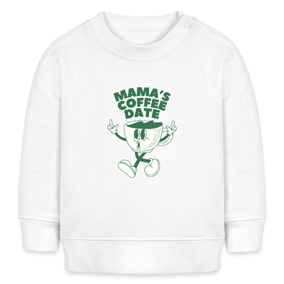 Mama's Coffee Date Cup Bio-Sweatshirt - Weiß